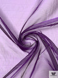 French Shimmer Iridescent Polyester Blend Organza - Purple