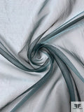 French Shimmer Iridescent Polyester Blend Organza - Teal