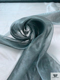 French Shimmer Iridescent Polyester Blend Organza - Teal