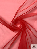 French Shimmer Iridescent Polyester Blend Organza - Red