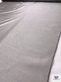 French Shimmer Iridescent Polyester Blend Organza - Dark Grey / Silver