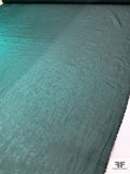 French Shimmer Iridescent Polyester Blend Organza - Evergreen / Black