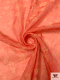 Italian Floral Petals Double-Sided 2-Ply Gauzy Organza - Iridescent Orange / Soft Yellow