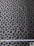 French Double-Side 2-Ply Spotted Novelty Jacquard Organza - Black / Grey