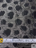 French Double-Side 2-Ply Spotted Novelty Jacquard Organza - Black / Grey