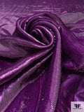 French Solid Metallic Panné Velvet - Purple