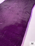 French Solid Metallic Panné Velvet - Purple