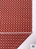 Geometric Graphic Printed Silk-Cotton Lawn - Brick Red / Beige / Tan
