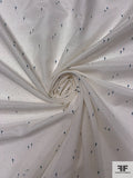 Teardrop Graphic Printed Lightweight Silk-Cotton Lawn - Off-White / Navy