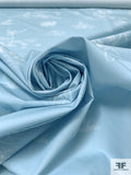 Western Toile de Jouy Printed Cotton Lawn - Sky Blue / White
