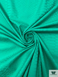 Reptile Pattern Stretch Jacquard Cotton Twill - Jade Green