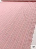 Vertical Striped Yarn-Dyed Linen-Like Blend - Pink / Coral / Mint / Lavender