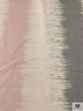 Ikat Tie-Dye Printed Linen - Dusty Blush / Smokey Teal / Off-White