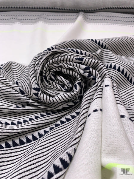 White/Black Blend Novelty Fabric