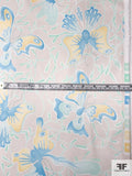 Amoeba Butterfly Printed Stretch Cotton Sateen - Seafoam / Mint / Sky Blue / Yellow / Off-White