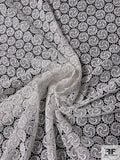 Swiss Shuriken Medallion Guipure Lace - Light Ivory