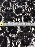 Playful Floral Crochet Lace - Black