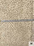 Cheetah Printed Cotton Twill - Ecru / Ivory