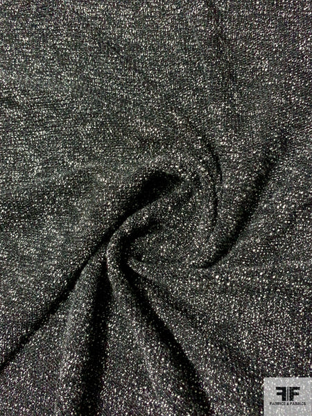 SALE Stretch Boucle Knit Fabric 6355 Black by the yard