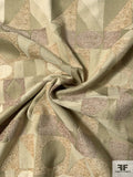 Apparel and Home Dec Double-Sided Geometric Chenille Brocade - Earth Tones