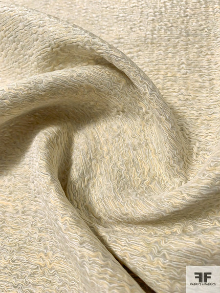 Italian Squiggle Pattern Silk Blend Novelty Brocade - Shimmery