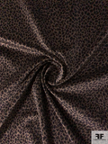 Animal Pattern Printed Cotton Velveteen - Brown / Black