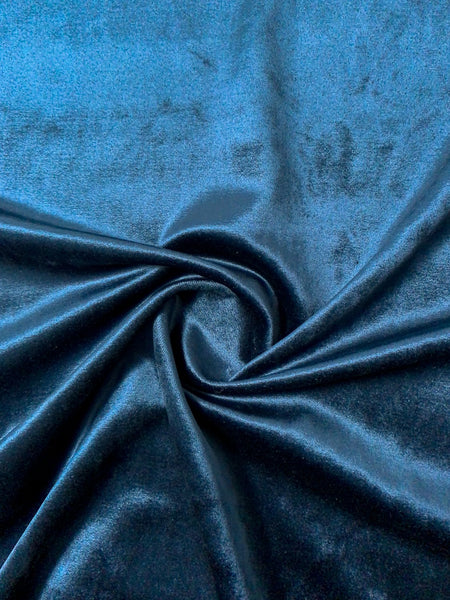 ROYAL TEAL BLUE Silk Velvet Fabric