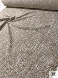 Italian Boucle Jacket Weight Tweed - Ivory / Brown / Tan