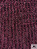 Italian Boucle Textured Jacket Weight Suiting - Mauve / Black
