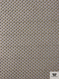 Italian Gold Metallic Dot Web Embroidered Tulle - Gold / Black