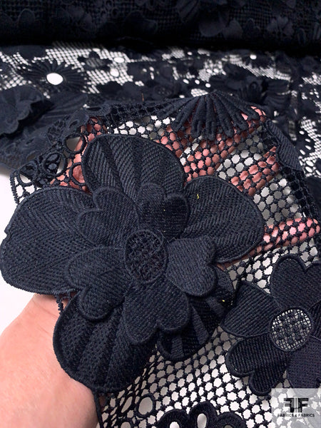 2 Appliques Broderie Florale 3D Avec Strass Et Perles - Rose - Pour Robe De Mariée, Couture, Décoration - Environ 30 Cm - 7