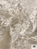 3D Floral Guipure Lace - White
