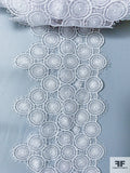Circle Sun Medallions Guipure Lace Trim - Off-White