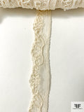 Single-Scalloped Corded Lace Trim - Cream