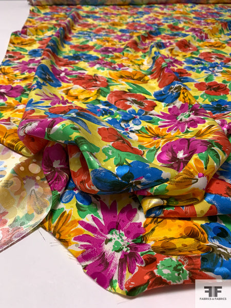 Wonderful silk fabric in floral design,Milan f/w fabric ⋆ Gucci Silk