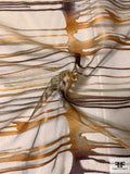 Italian Polyester Organza Fil Coupé - Caramel-Gold / Browns