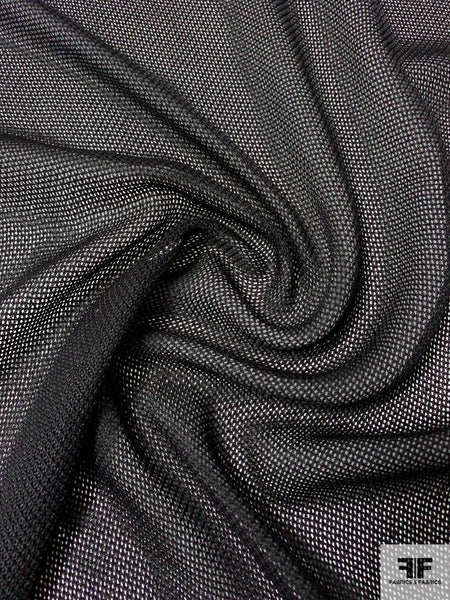 Black Stretch Mesh, Activewear Mesh Fabric