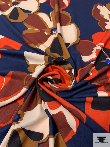 Burnt Orange Stretch Polyester Crepe main image 0