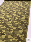 Made in Japan Camouflage Printed Pinwale Cotton Corduroy - Shades of Green / Brown