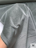 Italian Solid Stretch Pinwale Cotton Corduroy - Grey