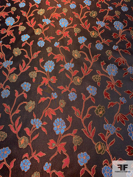 【FaB】Blood Drop Brocade アーティストプルーフ Ornate Floral Brocade - Dark Copper/Red/Blue | FABRICS & FABRICS