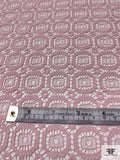 Italian Geometric Lace with Fine Cording - Baby Pink