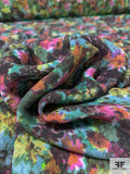 Floral Landscape Printed Silk Georgette - Multicolor