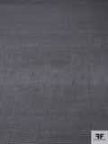 Italian Striped Crinkled Seerskucker Silk Chiffon - Anchor Grey / Dark Grey