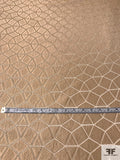 Geometric Mosaic Slightly Textured Brocade - Champagne-Gold