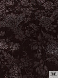 Floral Printed Velvet - Brown / Grey