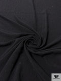 Poplin-Weave Silk with Textured Blister Dots - Black