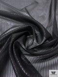 Lurex Pinstriped Silk Chiffon - Black