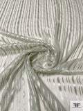 Satin Striped Silk Chiffon - Light Sage
