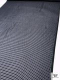 Boxy Geometric Burnout Polyester Chiffon - Dark Navy